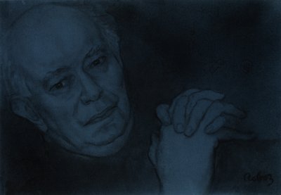 Ritratto di Alan Ayckbourn di Zsuzsi Roboz da Rudolf Eichstaedt